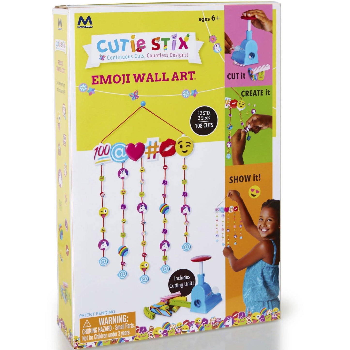 Cutie Stix Emoji-Themed Wall Art Kit - Multicolor