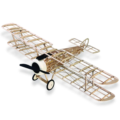 Sopwith Camel 100th Anniversary wooden model kit with balsa wood frame and black propeller