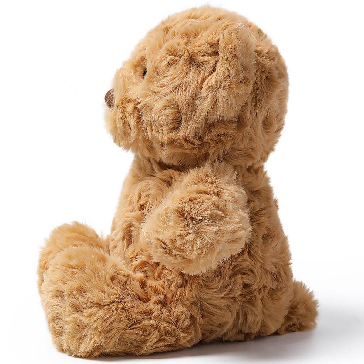 Forest Series Betty Bear 7-inch plush toy in tan, sitting upright with head tilted back