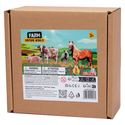 Simba Toys Colorful Farm Animals Playset - Miniature Figurines for Kids 3+