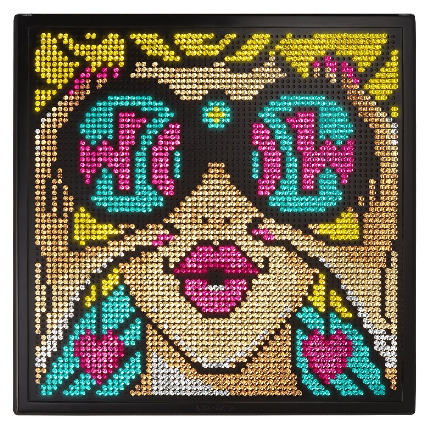Lite-Brite Wall Art POP WOW - Illuminated Retro Pop Art