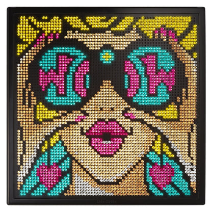 Lite-Brite Wall Art POP WOW - Illuminated Retro Pop Art