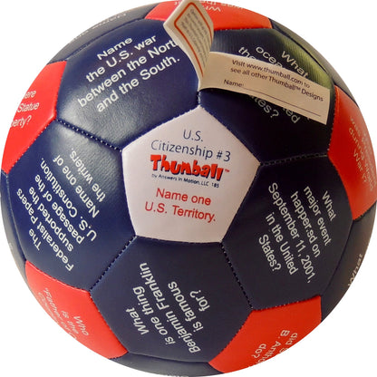 Patriotic U.S. Citizenship Civics Thumball Set - Red, White & Blue - 3 Pack