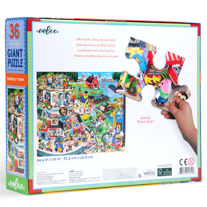 Friendly Town Giant Jigsaw Puzzle - 36 Pieces