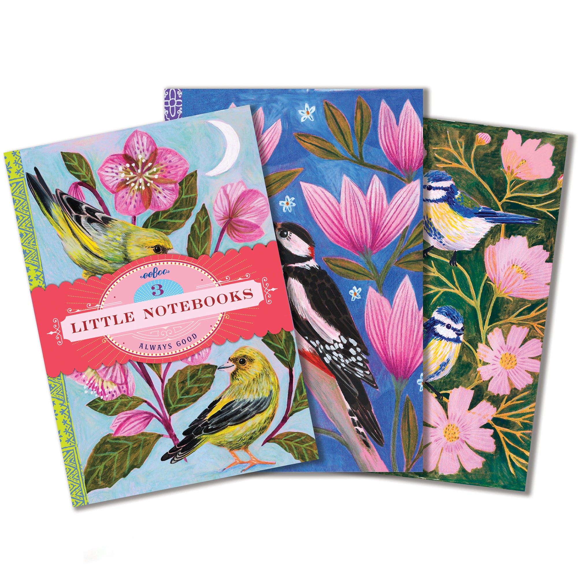 Eeboo Piece & Love Birds Notebook Set With 3 Journals – Toys
