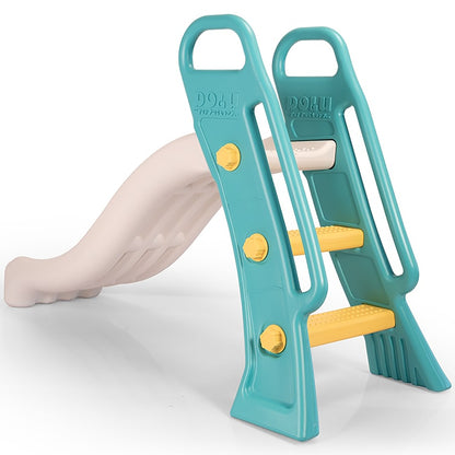Dolu Junior Slide in Green-Yellow-White for Toddlers, Indoor-Outdoor Slide