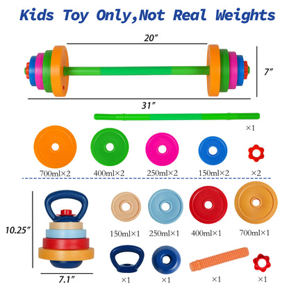 EP: Kids Weight Set - Barbell & Kettlebell