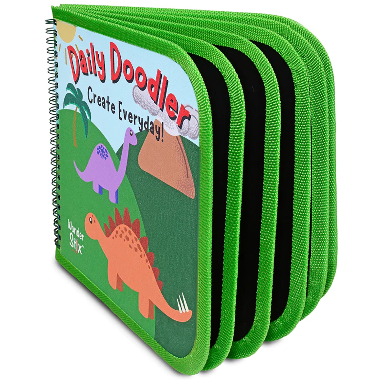 The Pencil Grip Daily Doodler Dino-Themed Reusable Activity Book with Wonder Stix