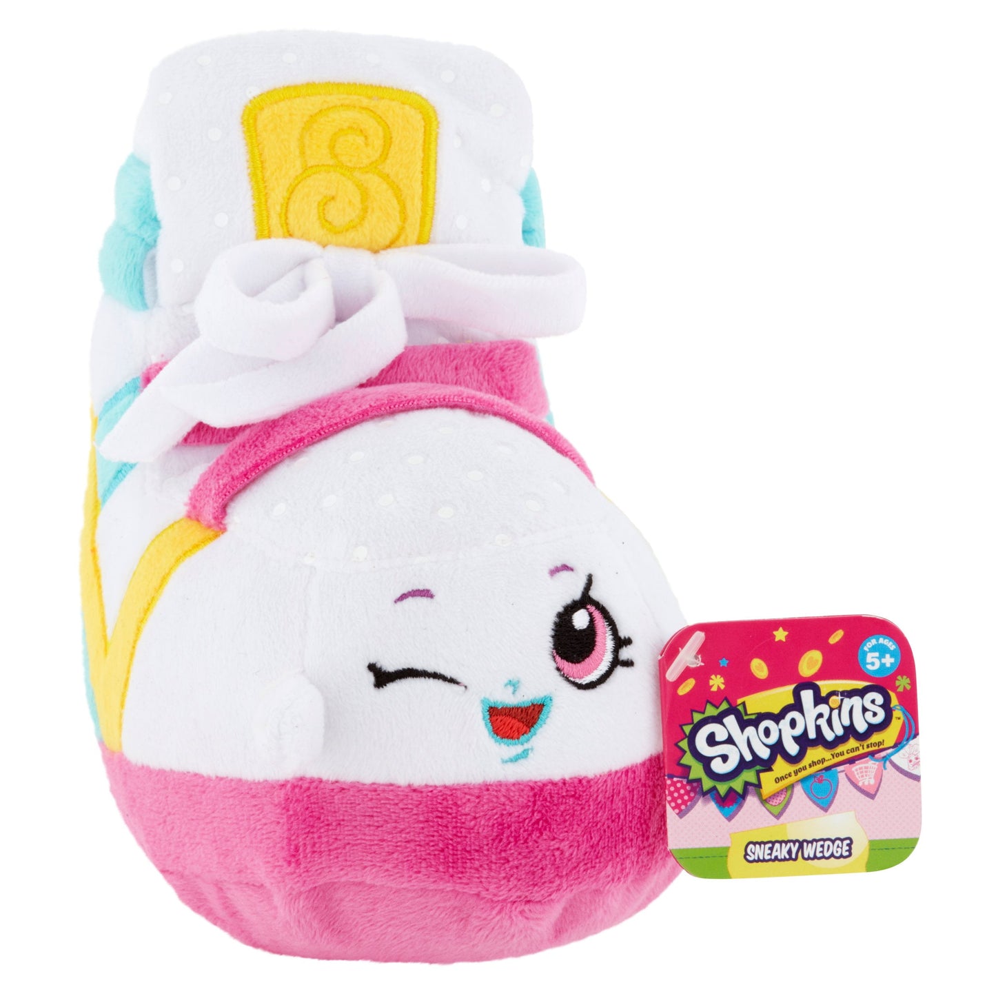 Shopkins Sneaky Wedge 6 inch Pink White Plush Toy