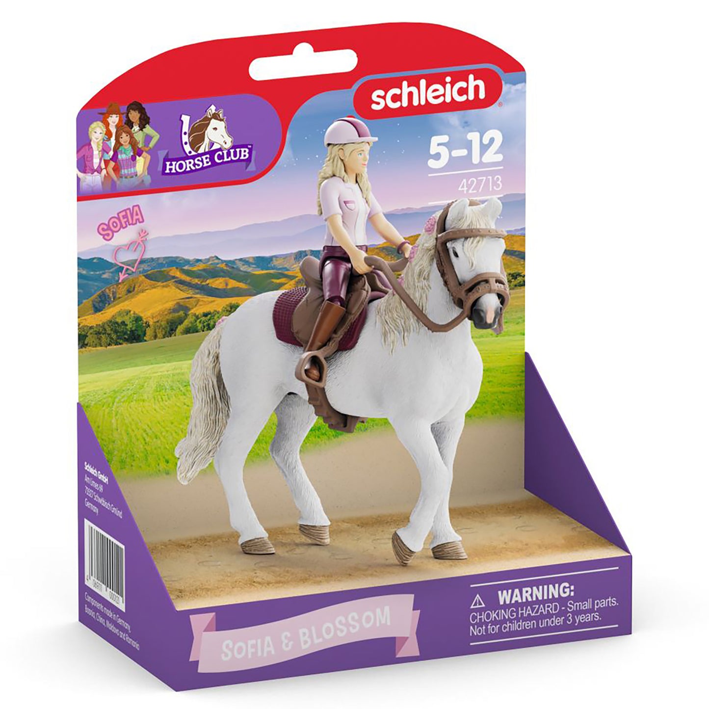Schleich Horse Club Sofia & Blossom Playset - Articulated Rider, White Mare