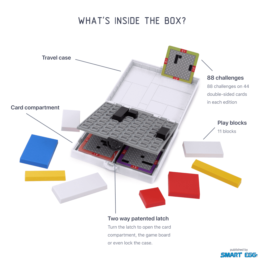 Mondrian Blocks White Edition - Travel-Friendly Puzzle Game