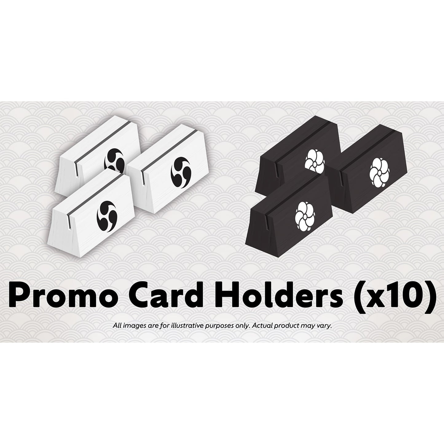 Naishi card game promo card holders set of 10 in white and black