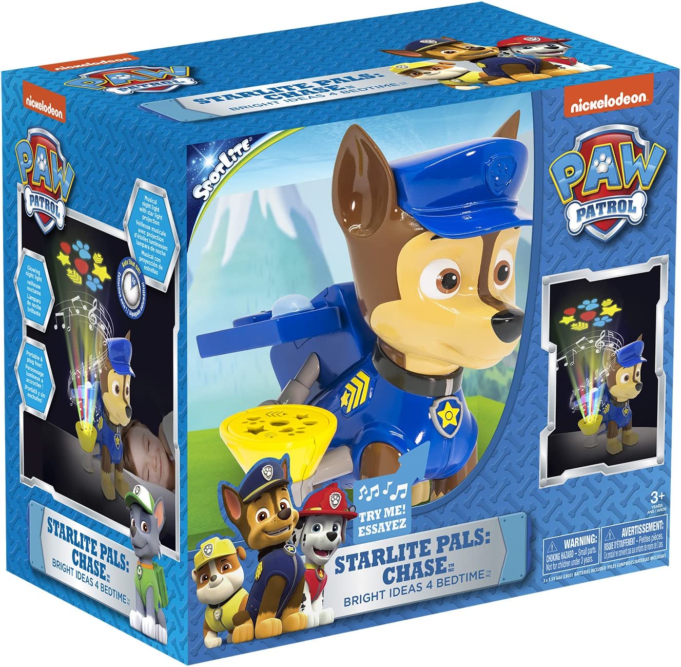 Paw Patrol Soft Lite - Chase Nightlight with Auto Shut-Off