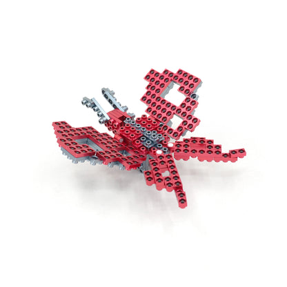 Metomics Collector's 3-in-1 Series 002 Set in Ruby Red - Build Butterfly, Gecko, or Deer