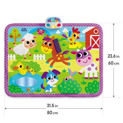 Kids Hits Touch & Play Farm Mat with colorful animals, lights, sounds, and interactive learning features for babies