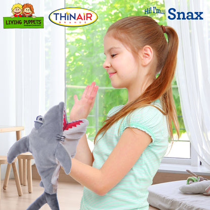 Living Puppets: Snax The Friendly Shark Hand Puppet – 12" Plush