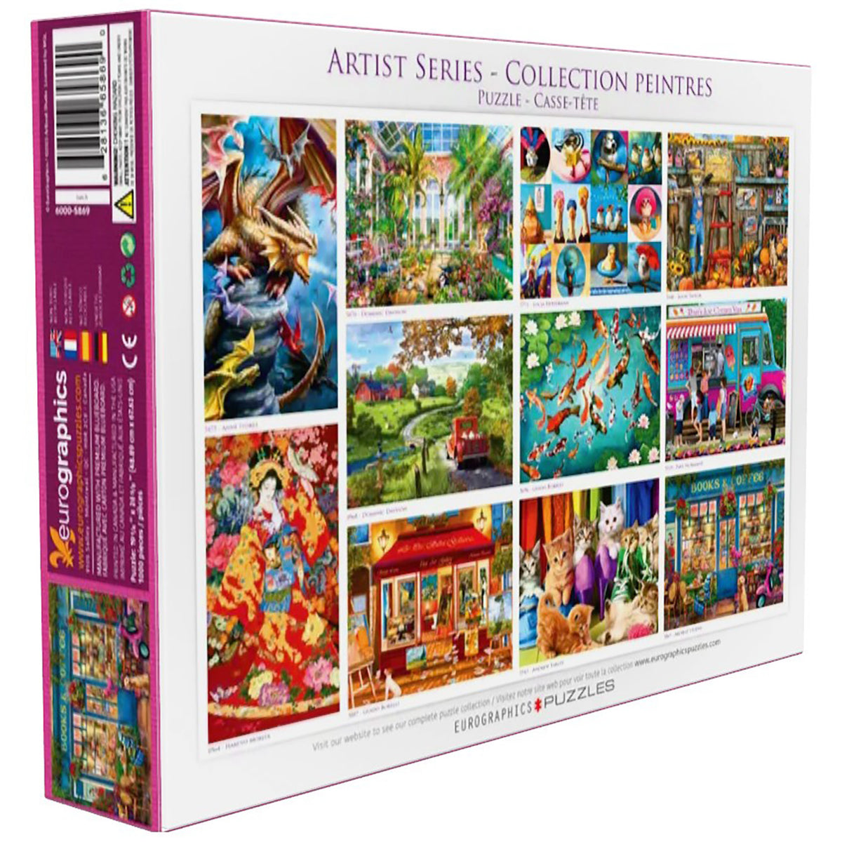 Eurographics Books & Coffee 1000 piece jigsaw puzzle with colorful café scene artwork