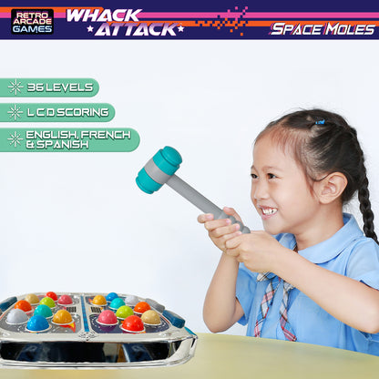 Thin Air Games Whack Attack Space Mole Tabletop Game with Lights and Sounds