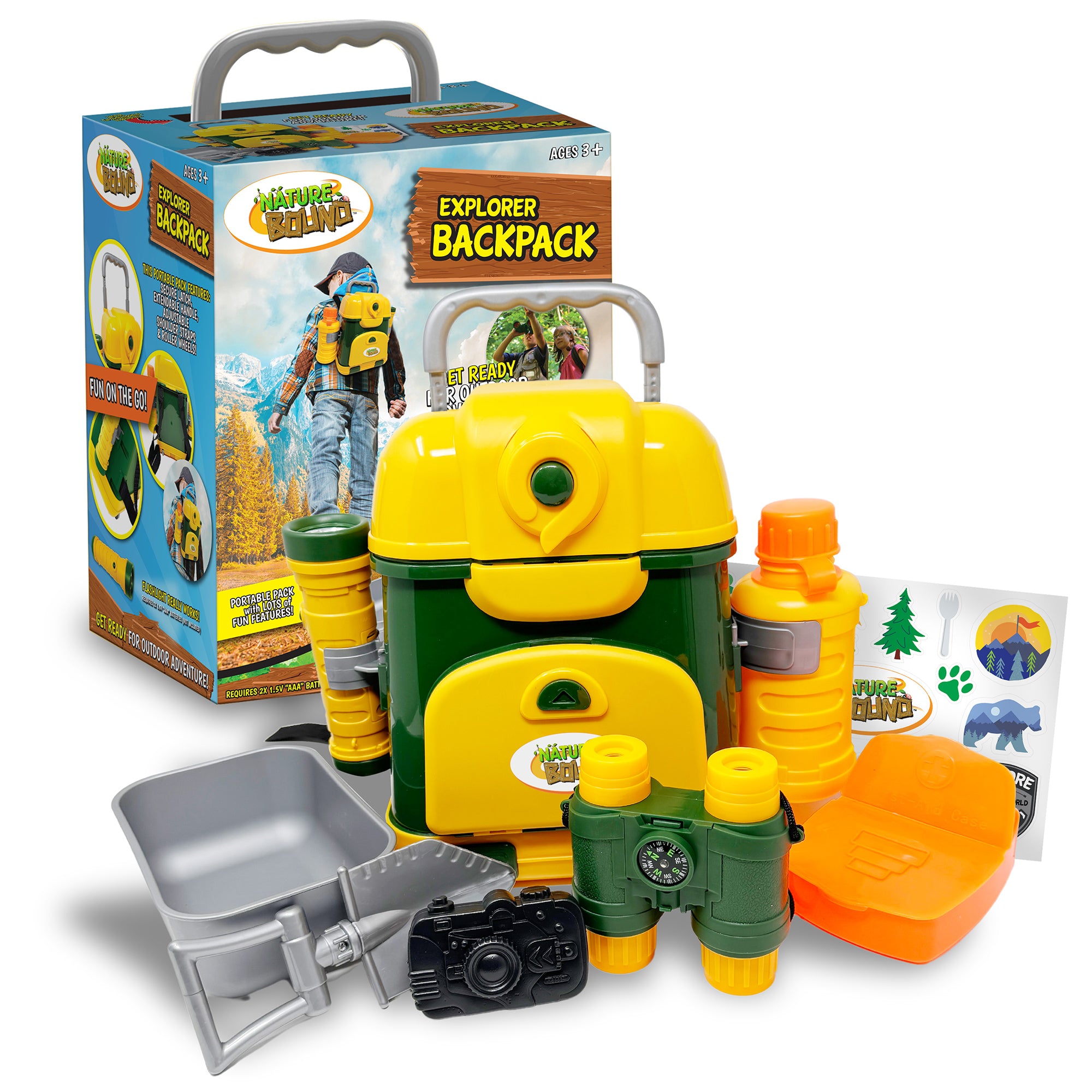 Nature Bound Explorer Backpack – 9pc Toddler Adventure Kit – Toys