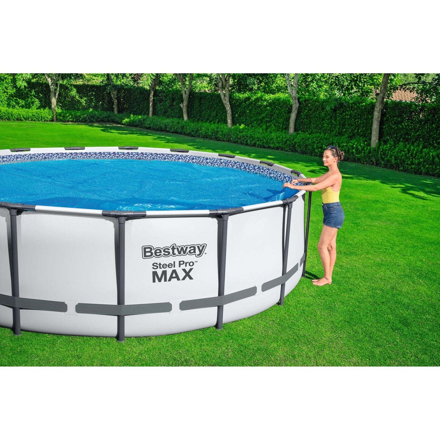 Bestway 12' Flowclear Solar Pool Cover for Optimal Heat Retention