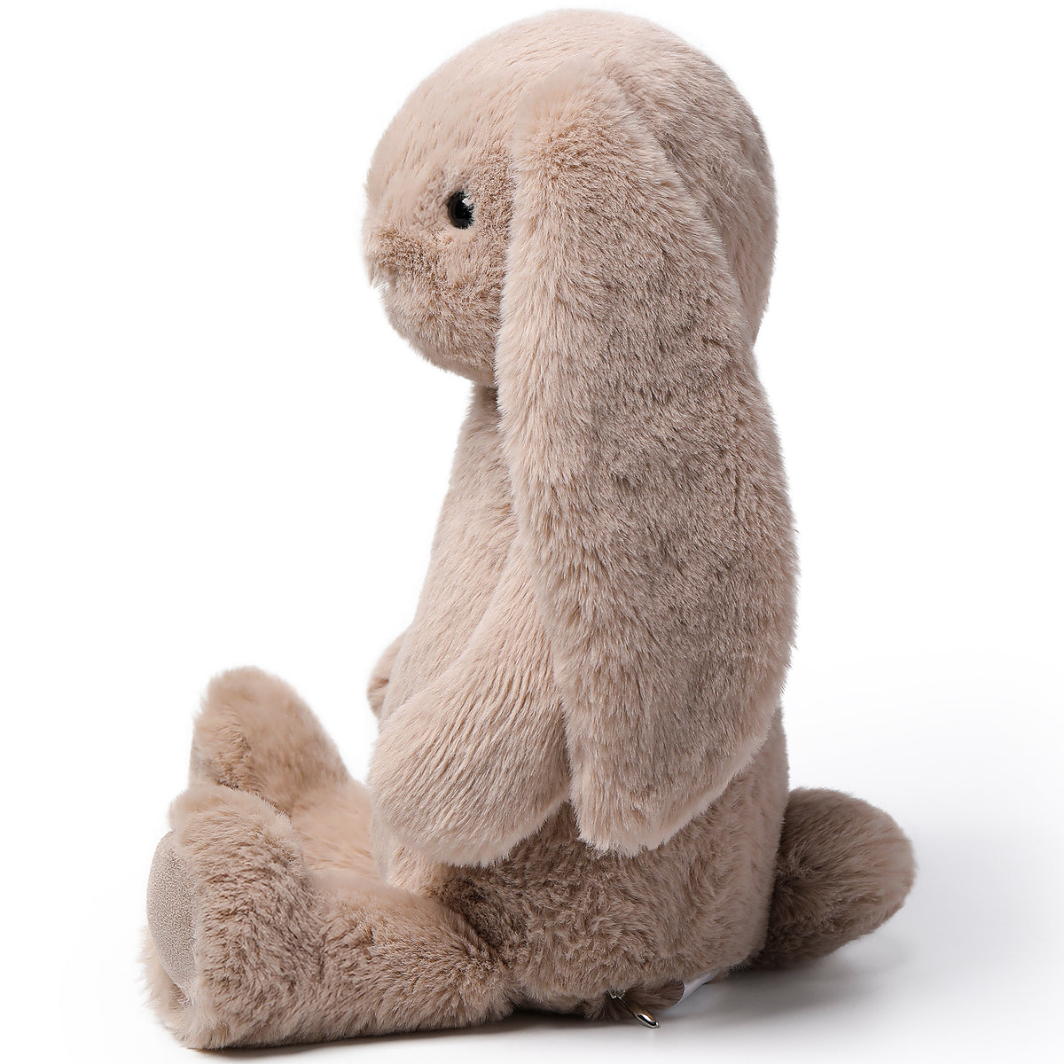 Forest Series Silverleaf Grey Smiling Rabbit 9.8" plush toy sitting upright against white background