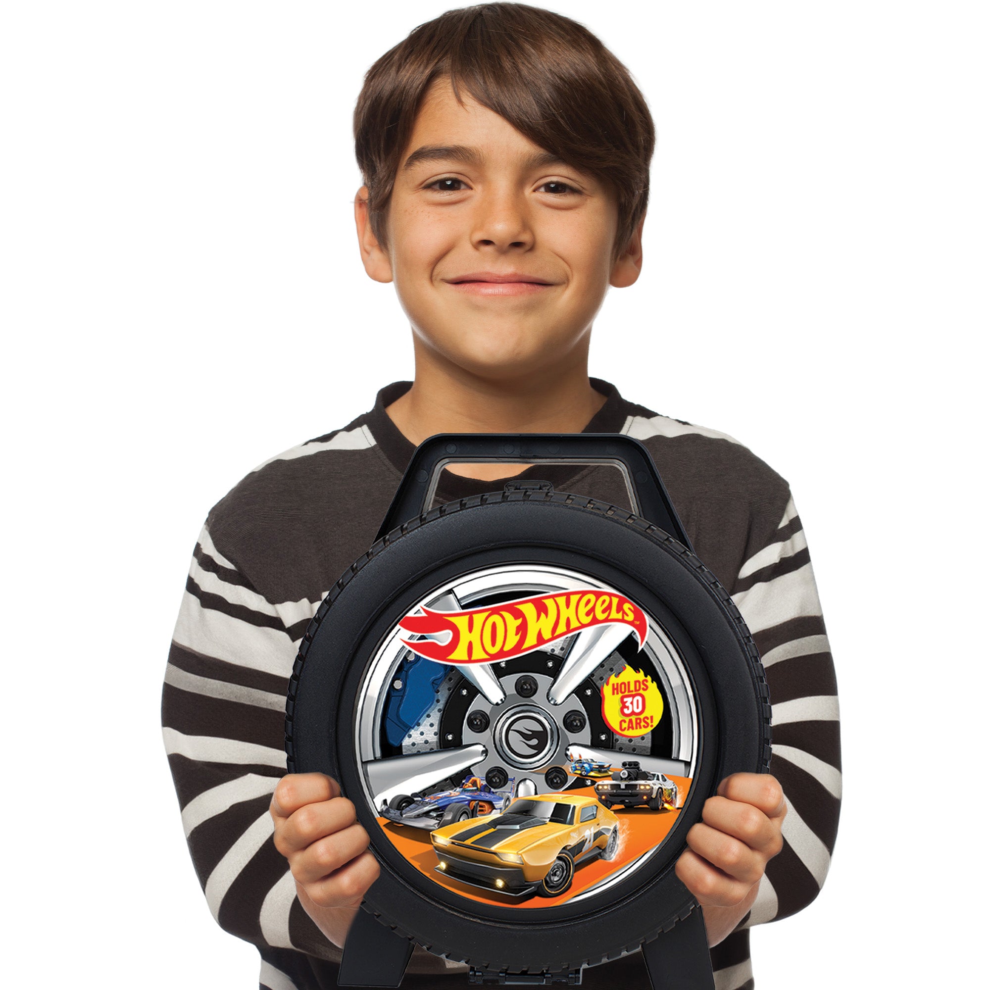 Mattel Hot Wheels 30-Car Portable Storage Case – Wheel-Shaped 1:64