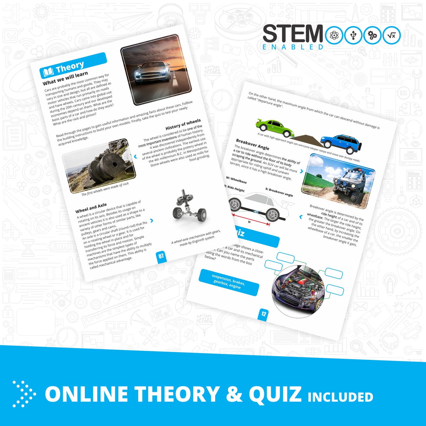 Engino Inventor Motorized Offroader 10-in-1 STEM building set with educational materials