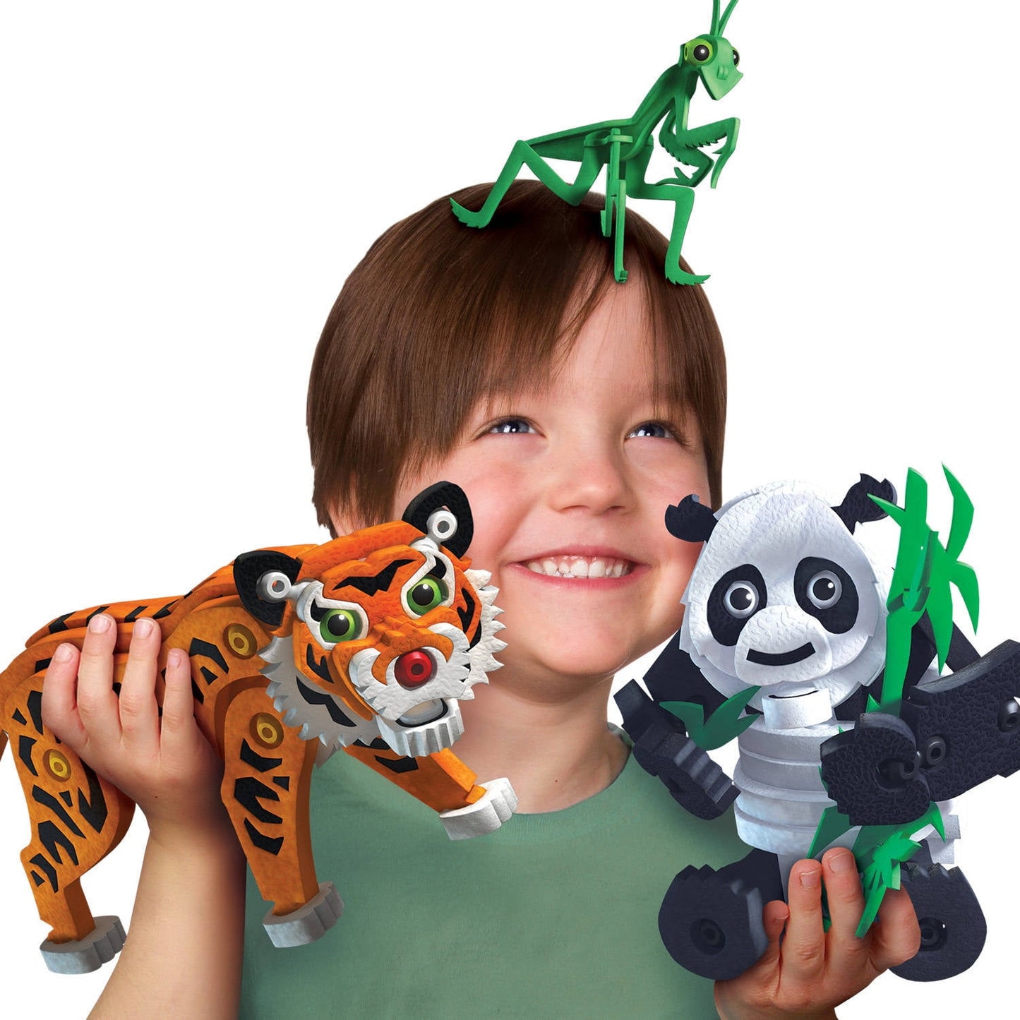 Bloco Toys Tiger & Panda 237-Piece 3D Construction Set
