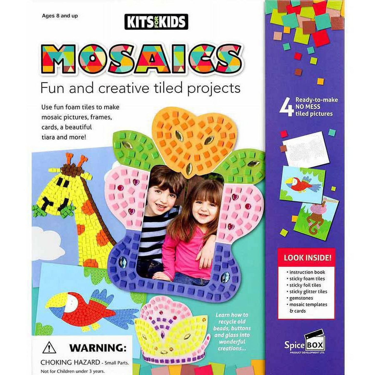 Spicebox Kids Creative Mosaic Art Kit for Imaginative Crafting