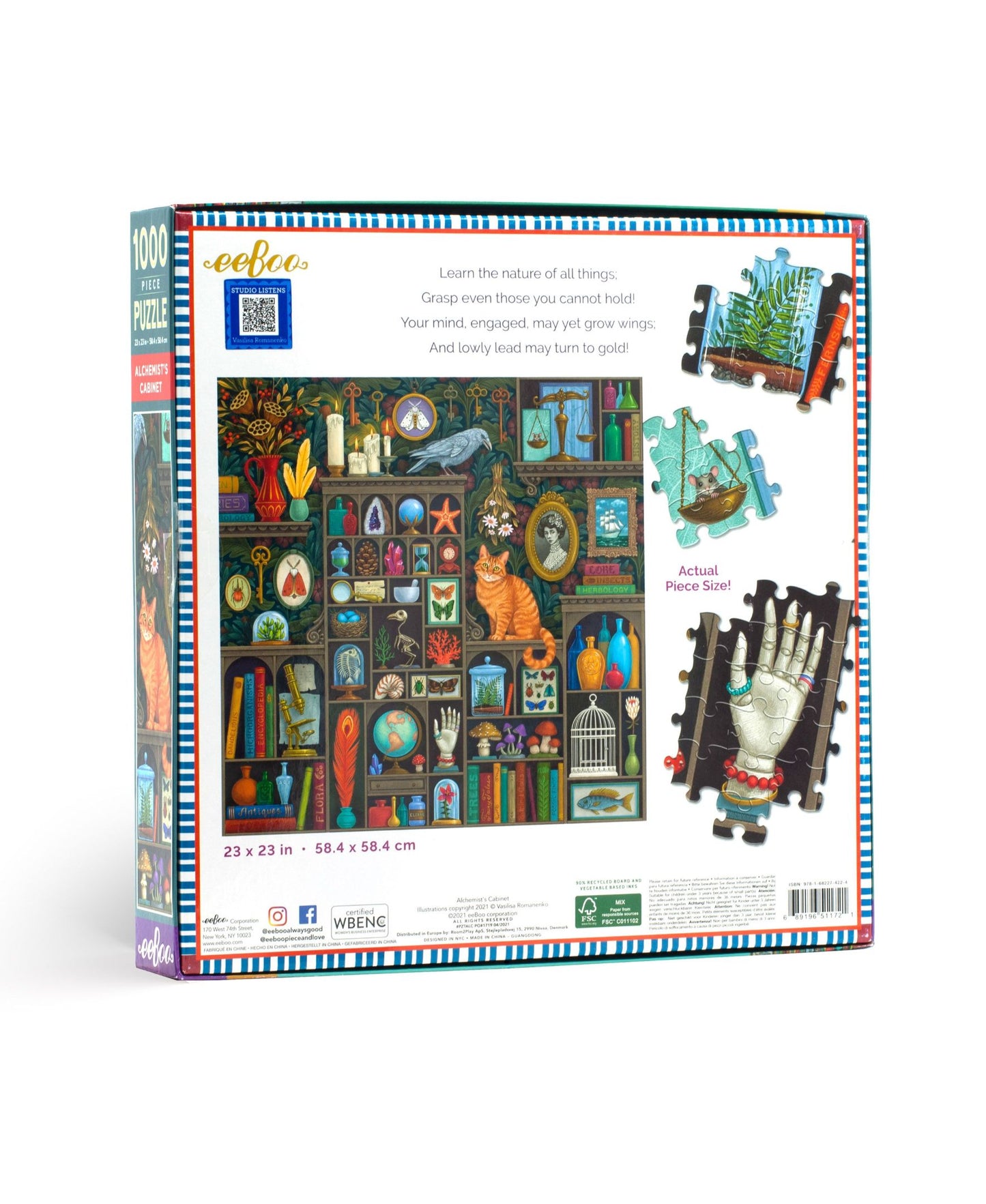 eeBoo Piece and Love Alchemist Cabinet Academia-Inspired Puzzle - 1000 pc