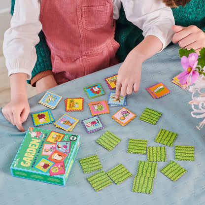 eeBoo Garden Little Square Matching Memory Game - Educational Fun for Kids