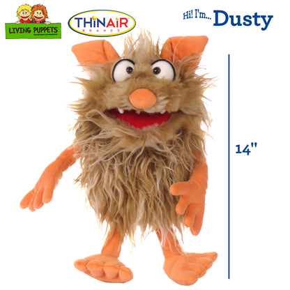 Living Puppets Dusty The Friendly Monster 14-Inch Hand Puppet