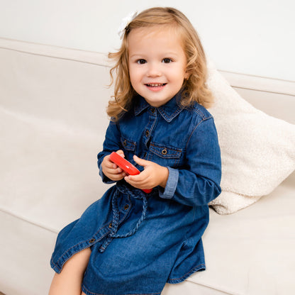 Kids Hits Smart Phone toy in red with light-up zoo features for toddlers