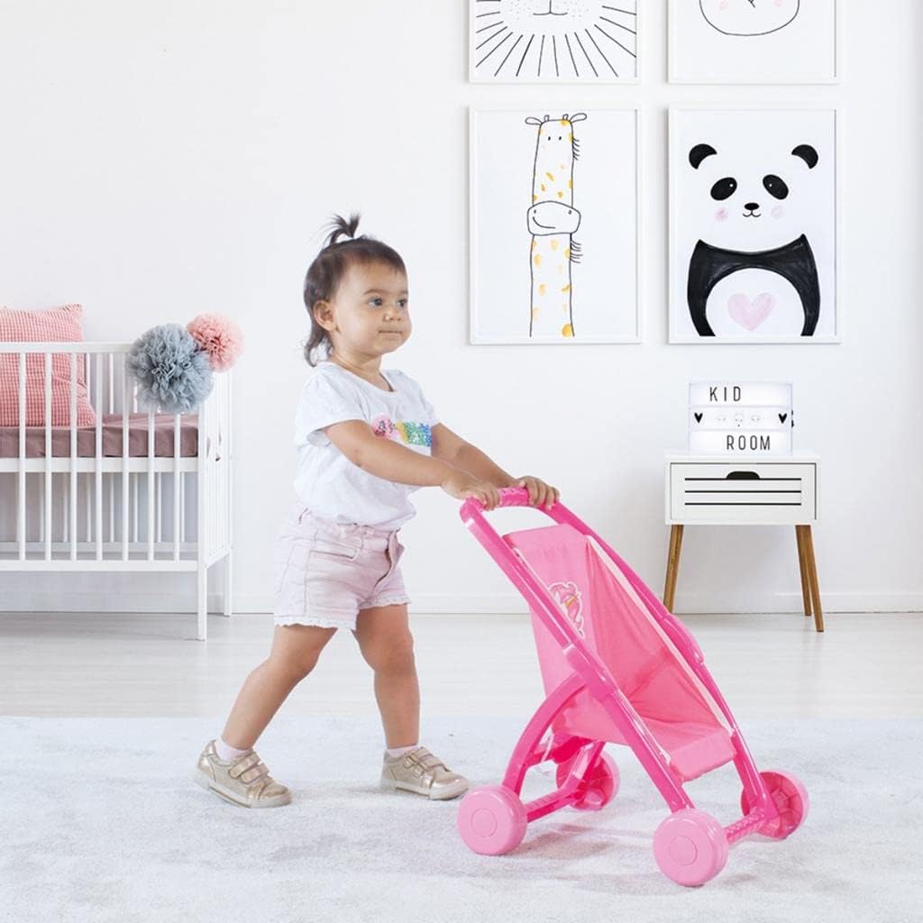 Dolu Pink Unicorn Doll Stroller - Ergonomic, Durable Playset for Toddlers