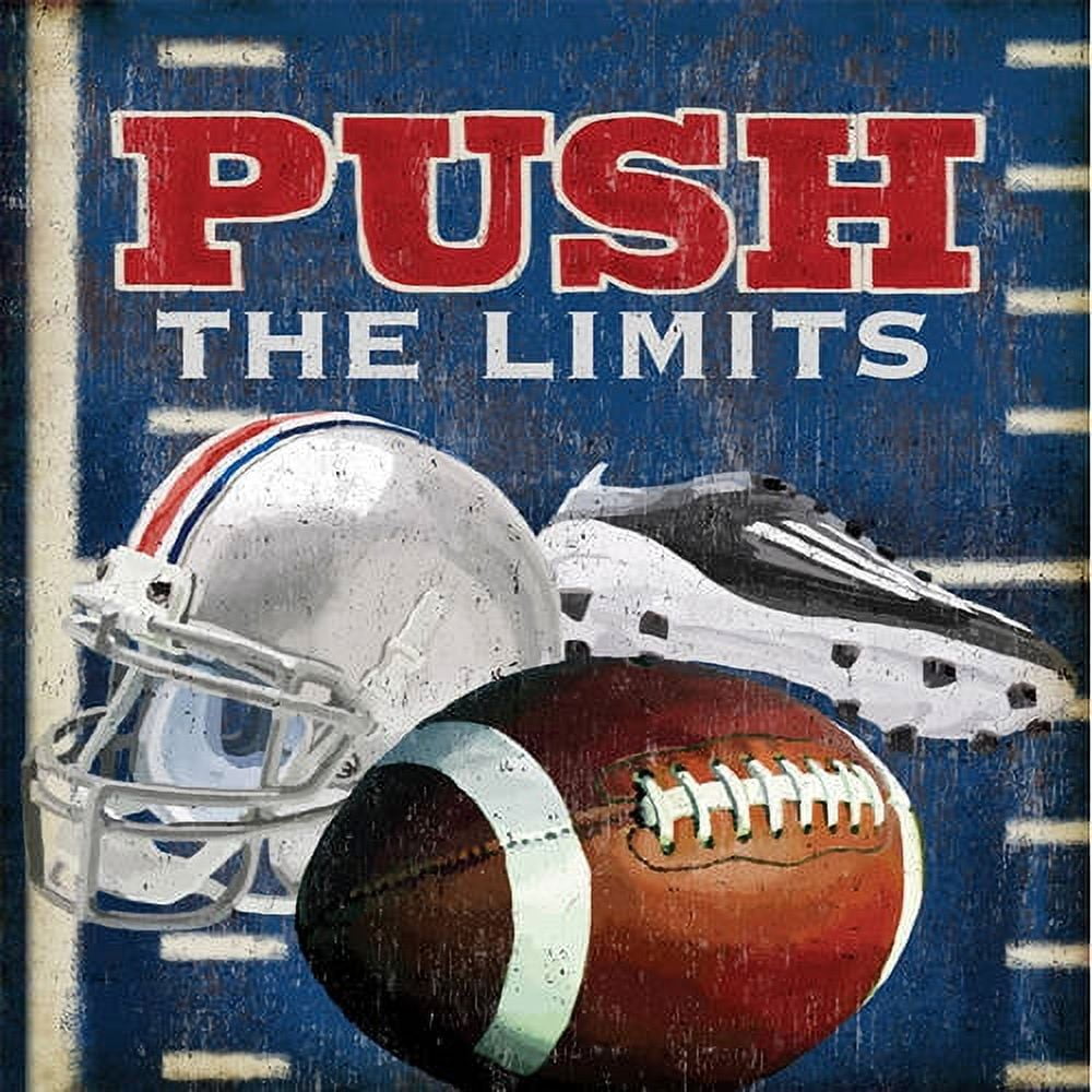 Lori Siebert Oopsy Daisys Push the Limits Football Canvas Wall Art