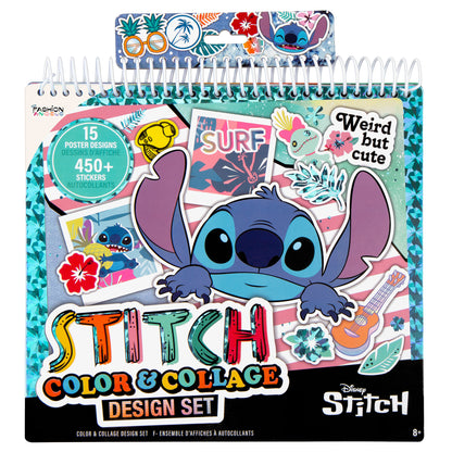 Fashion Angels Disney Stitch Color & Collage Kit - Creative Poster Set for Kids 8+