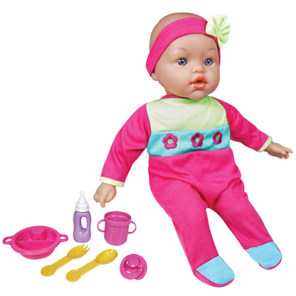 Lissi 15 inch Floral Interactive Baby Doll with Accessories