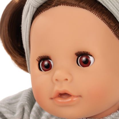 Gotz Cosy Aquini 13 inch floating bath doll with brown hair and headband
