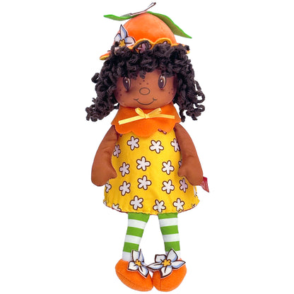 Strawberry Shortcake Pop 'n' Flip Orange Blossom 9 inch plush doll with orange fruit hat