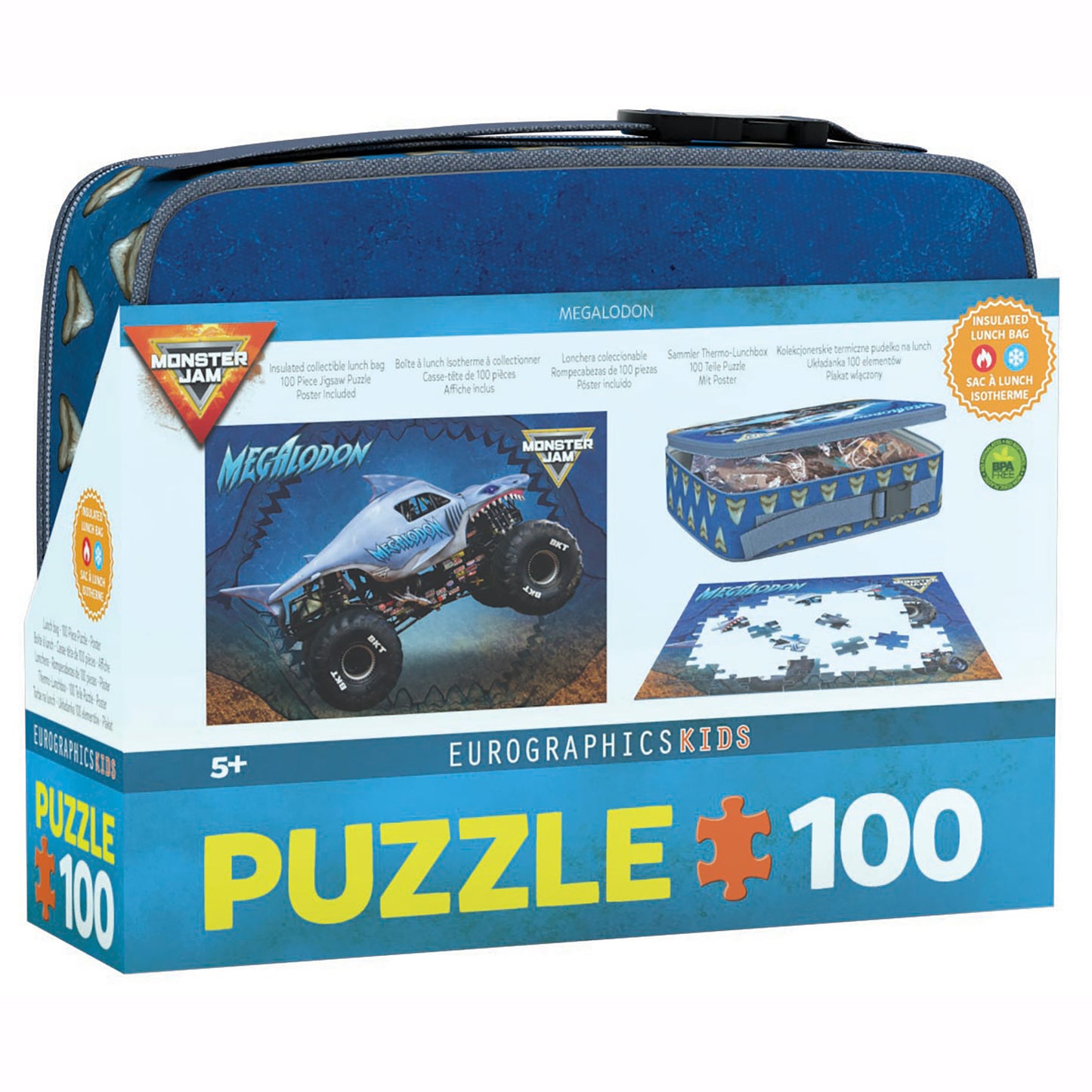 Monster Jam Megalodon 100pc Jigsaw Puzzle & Lunch Box Set