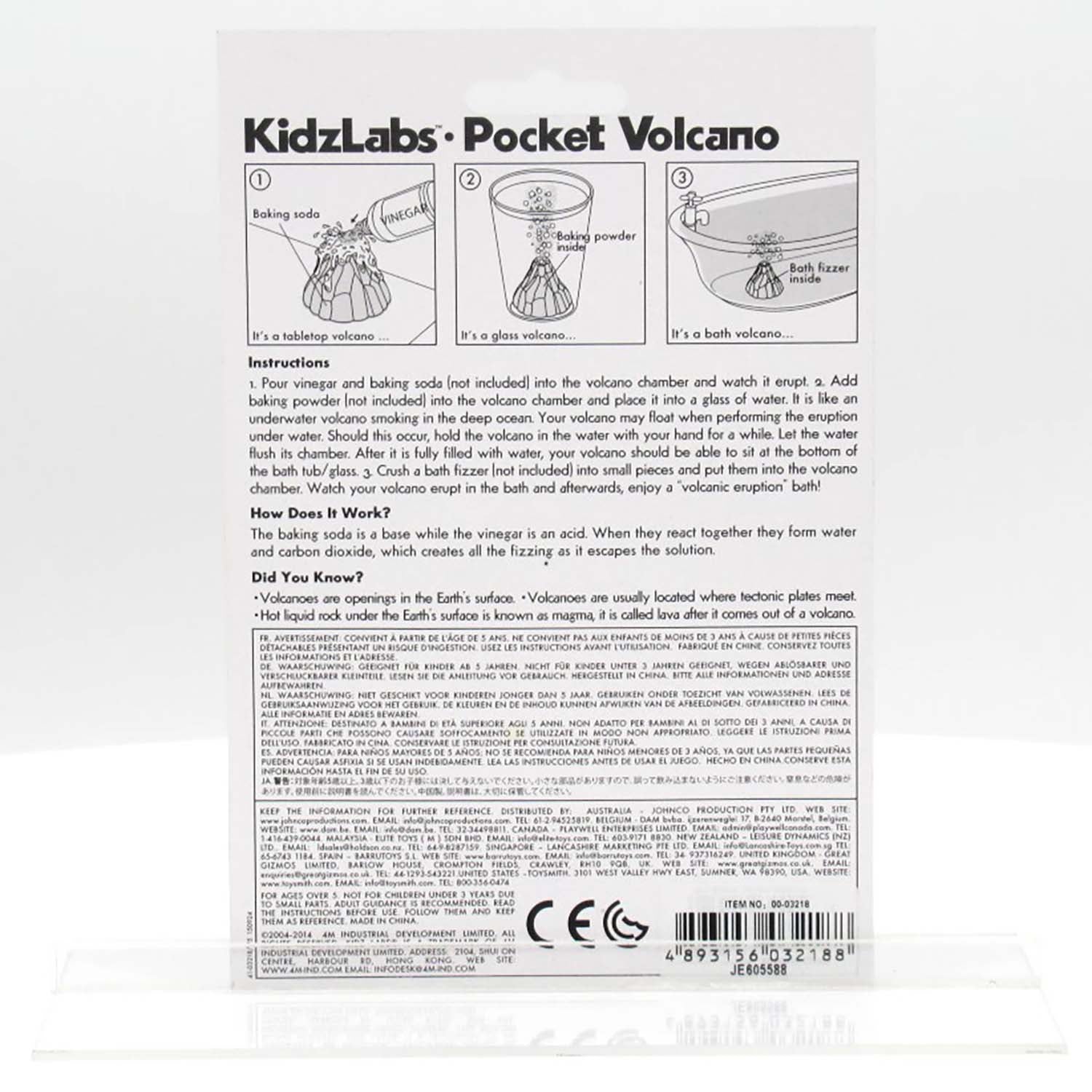 KidzLabs Pocket Volcano Eruption Science Kit – Toys