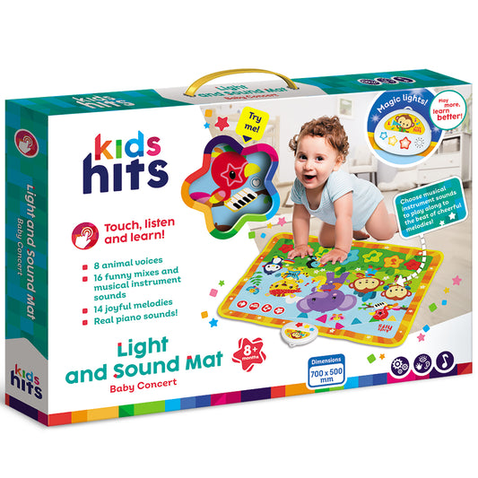 Kids Hits Light and Sound Mat Baby Concert colorful interactive music floor pad with animal sounds
