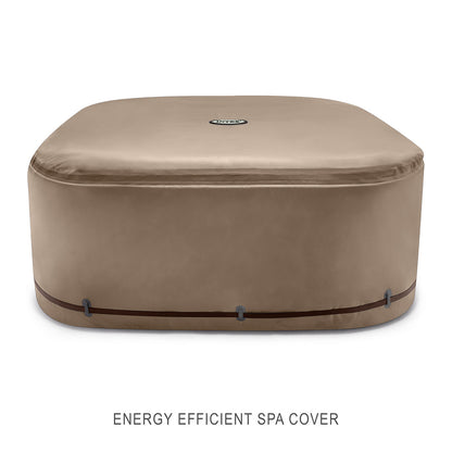 Intex PureSpa Chevron Deluxe 4-Person 69" Square Inflatable Hot Tub with Jets