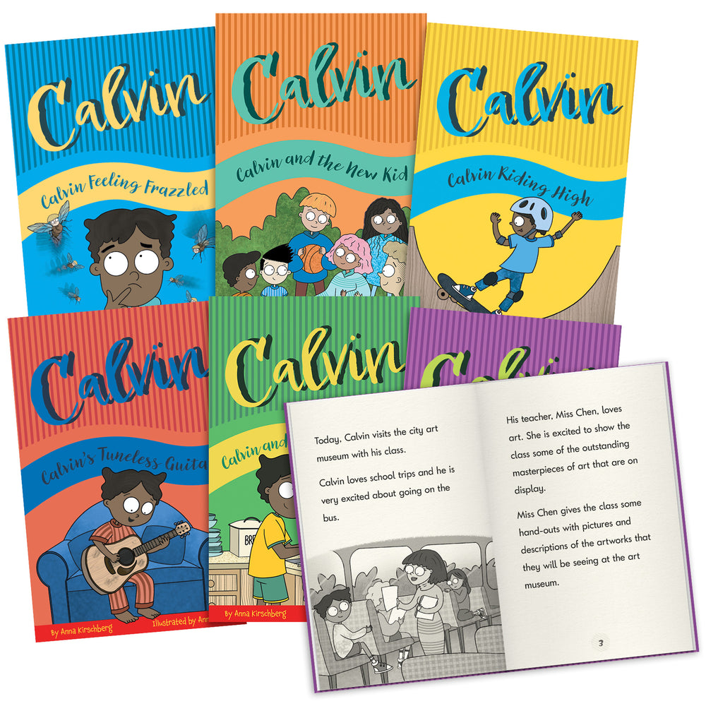 Calvin Decodable Chapter Book Set - 6 Illustrated Books