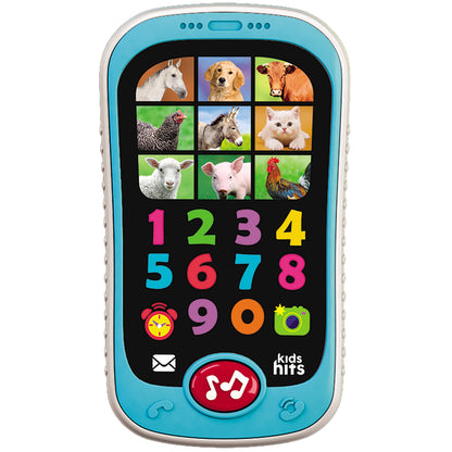 Kids Hits Smart Phone farm toy with colorful numbers, animal pictures, and interactive buttons