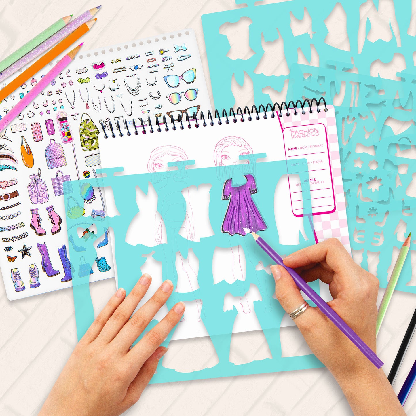 Creative Kids Sketch Portfolio Bundle: Fashionista & Beauty Guru - Design Set