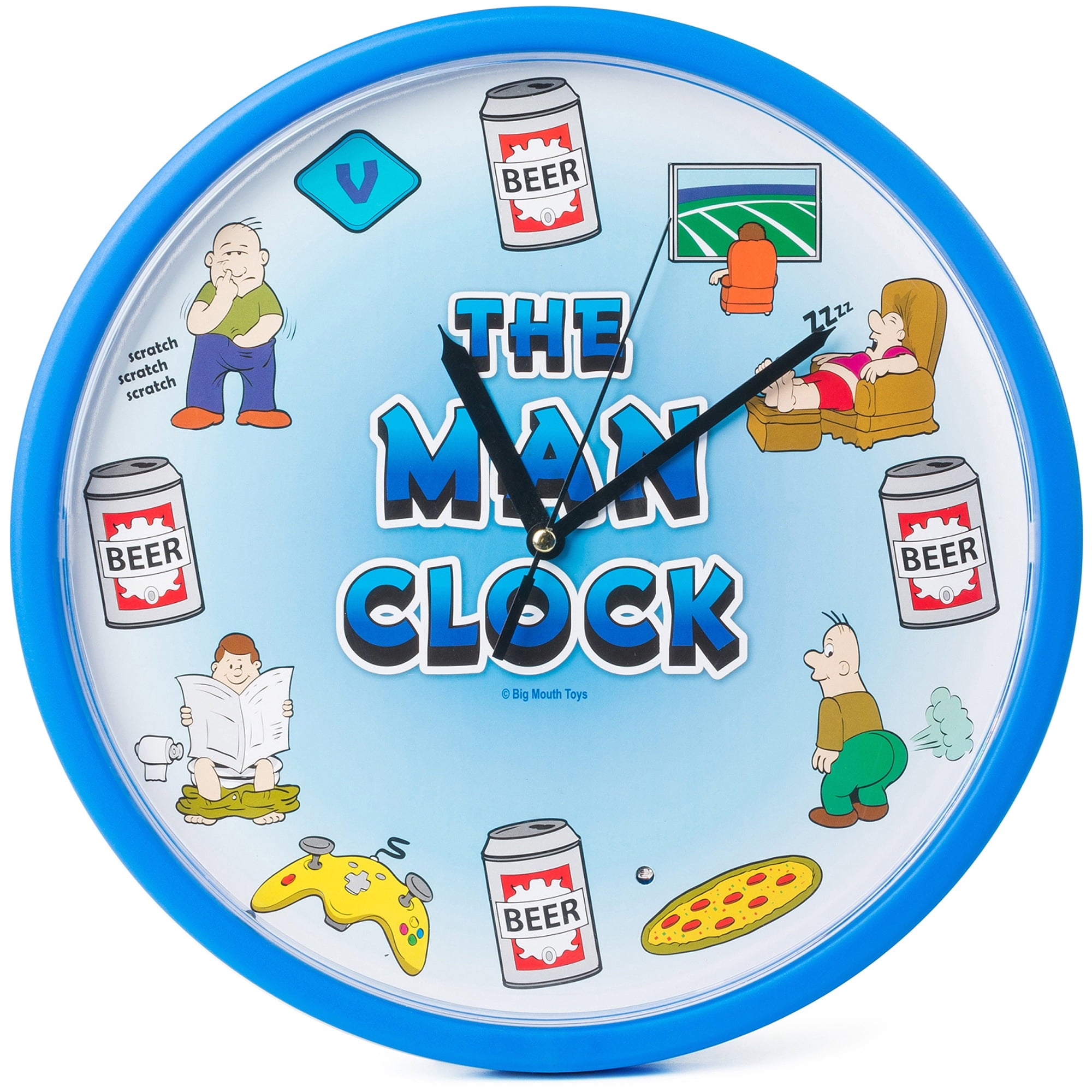 Big Mouth Toys Man Clock - Humorous Hourly Sound Alerts – Toys