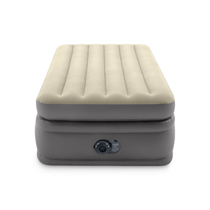 Intex Comfort Elevated Fiber-Tech Twin Airbed – Velvety Soft