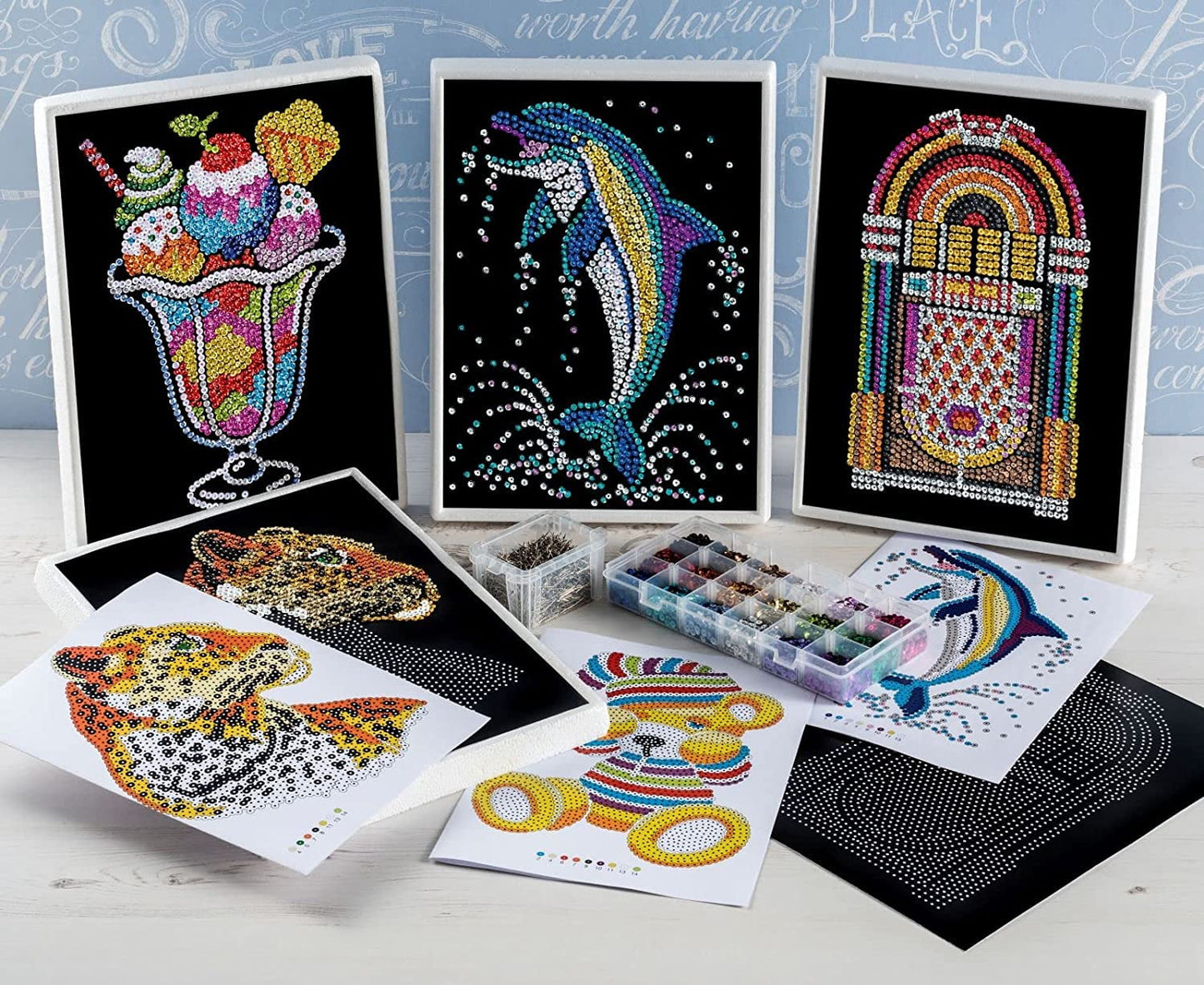 Sequin Art Red Collection Lily the Pug Sparkling Craft Kit - Multi-Color