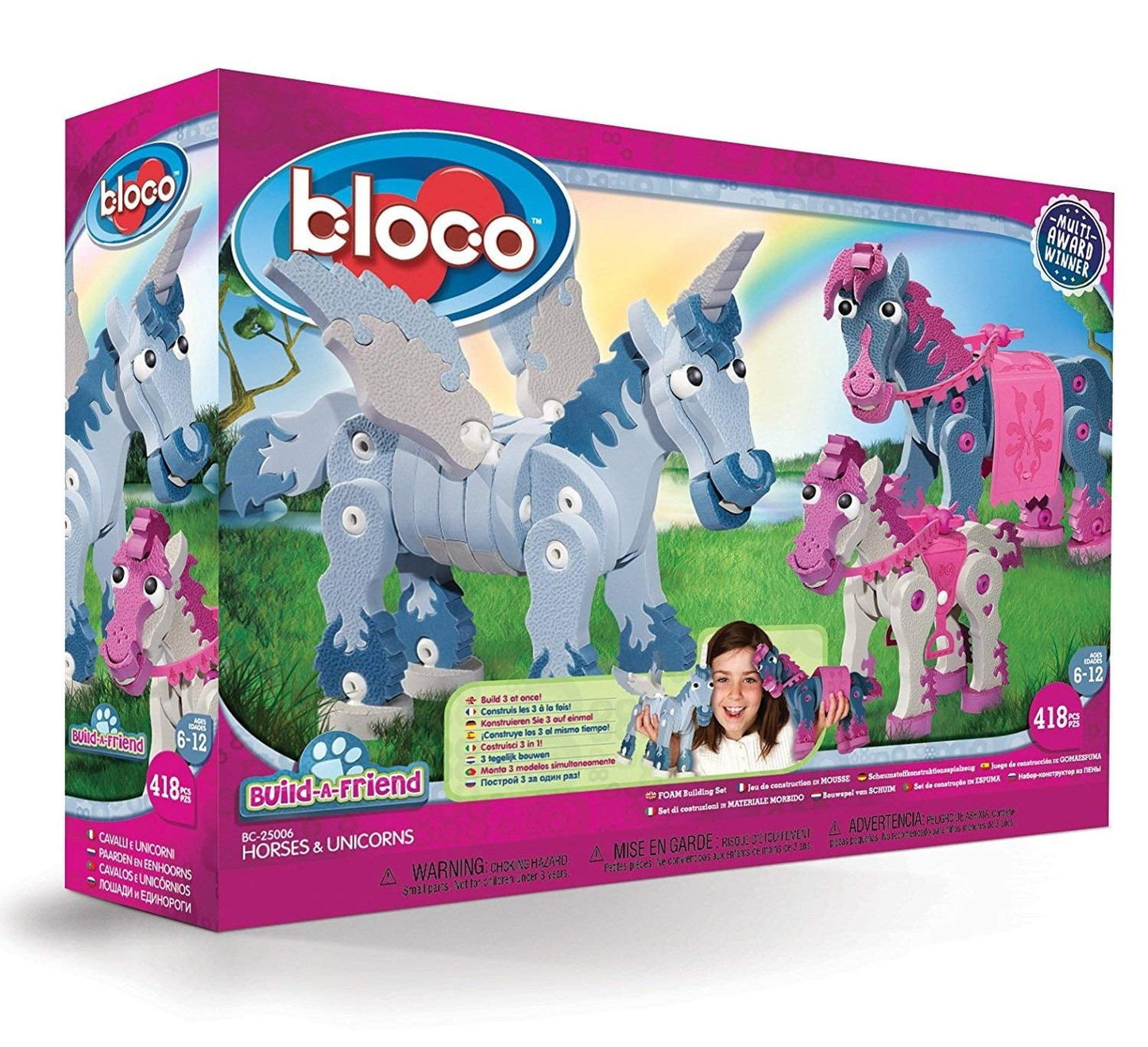 Bloco Toys Bloco-horses & Unicorns Creative Foam Building Set
